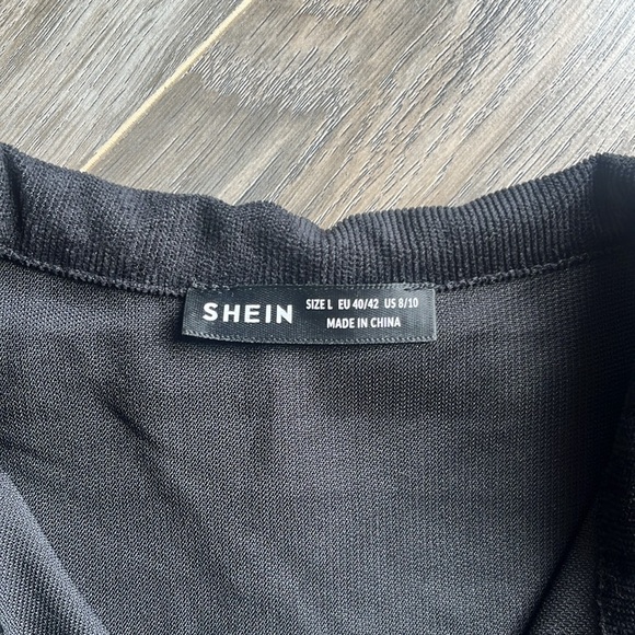 NWOT SHEIN Corduroy Black Studded Fringe Jacket - Picture 6 of 7